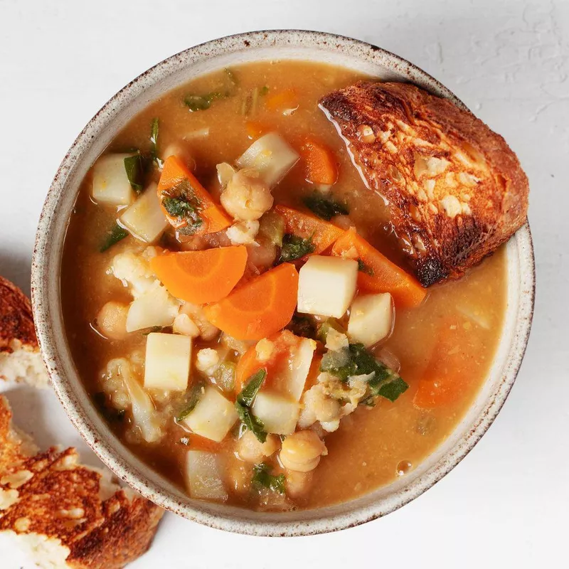 Chickpea miso vegetable stew