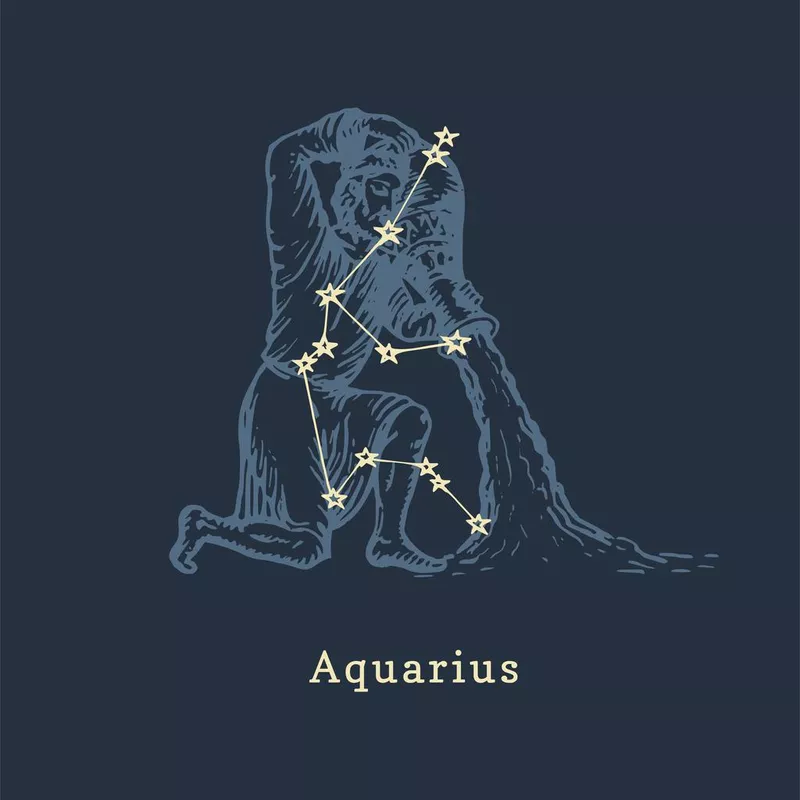 Zodiac constellation of Aquarius