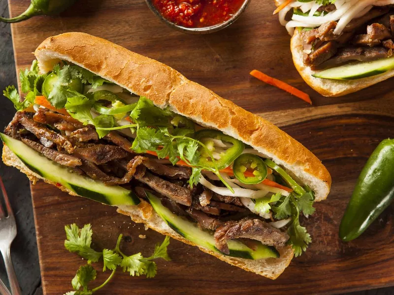 Vietnamese Pork Banh Mi Sandwich