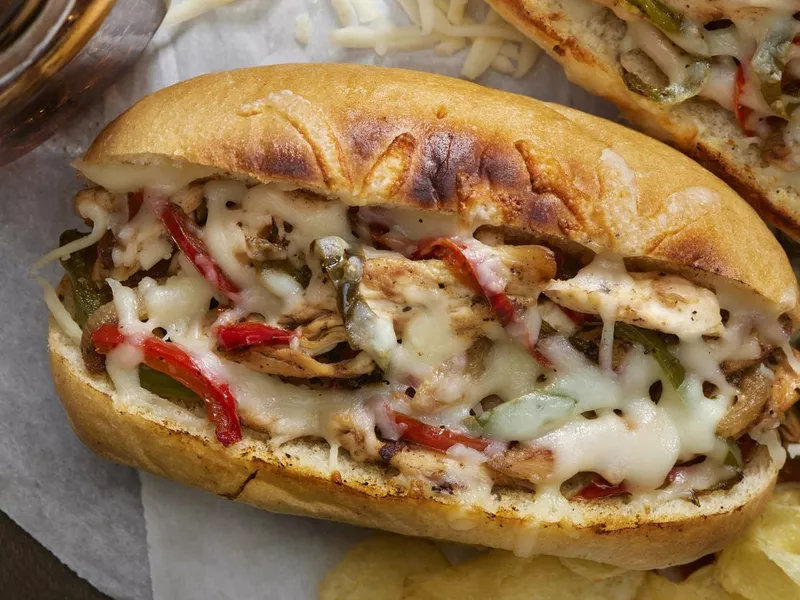 Chicken Philly Cheese Steak Sandwich