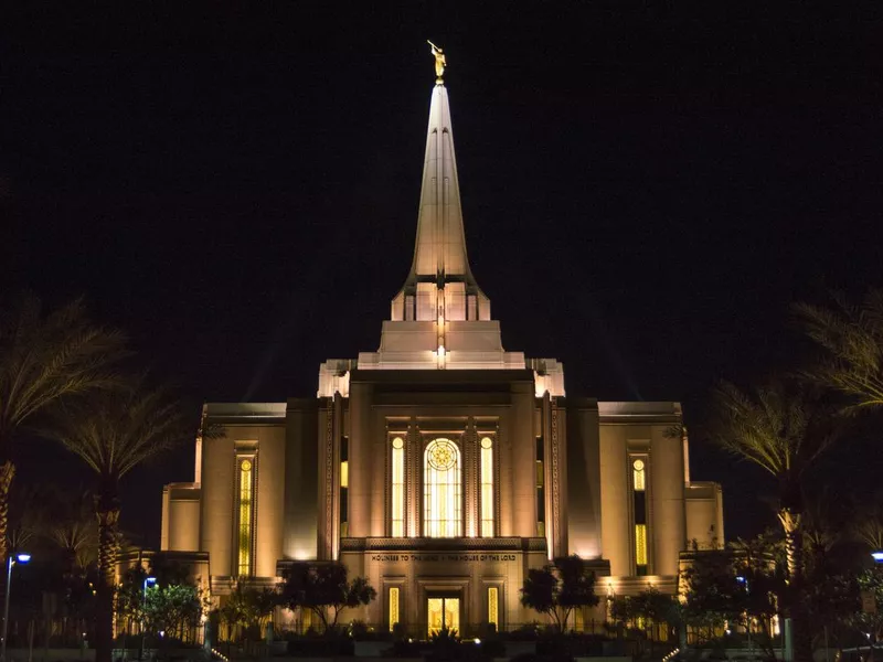 Night View of Gilbert Arizona Temple