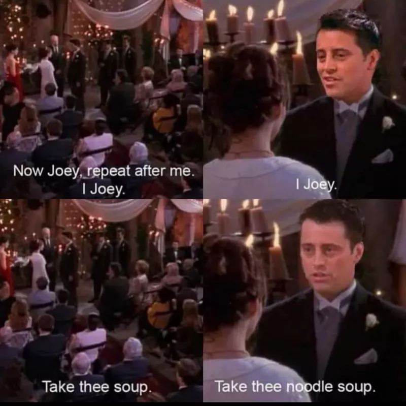 Joey getting married meme