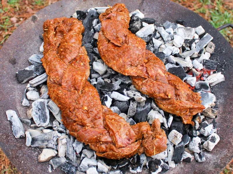 Braided skirt steak