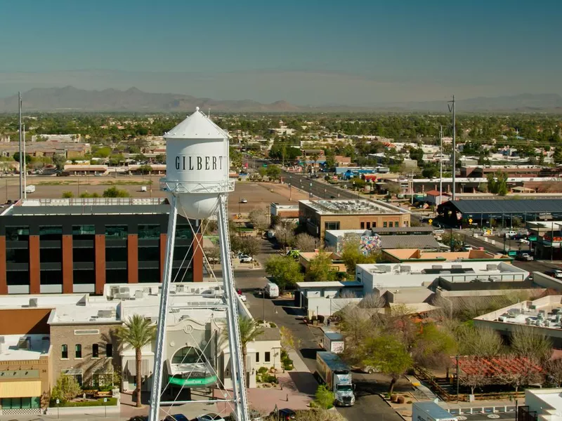 Aerial View of Downtown Gilbert, Arizona