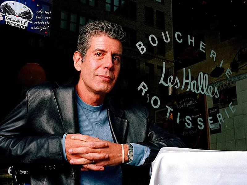 Chef Anthony Bourdain in 2001