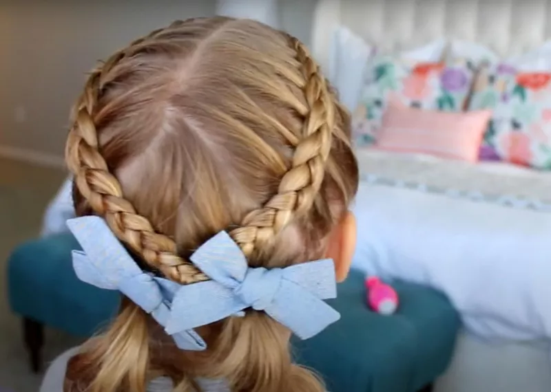 Criss-cross pigtail tutorial