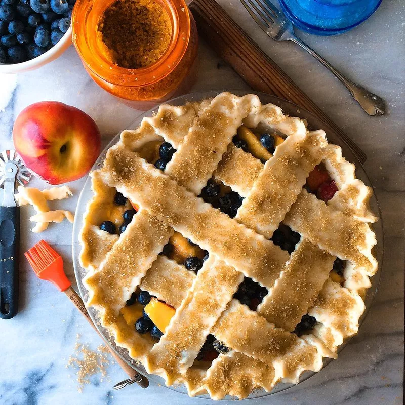 Nectarine Blueberry Pie