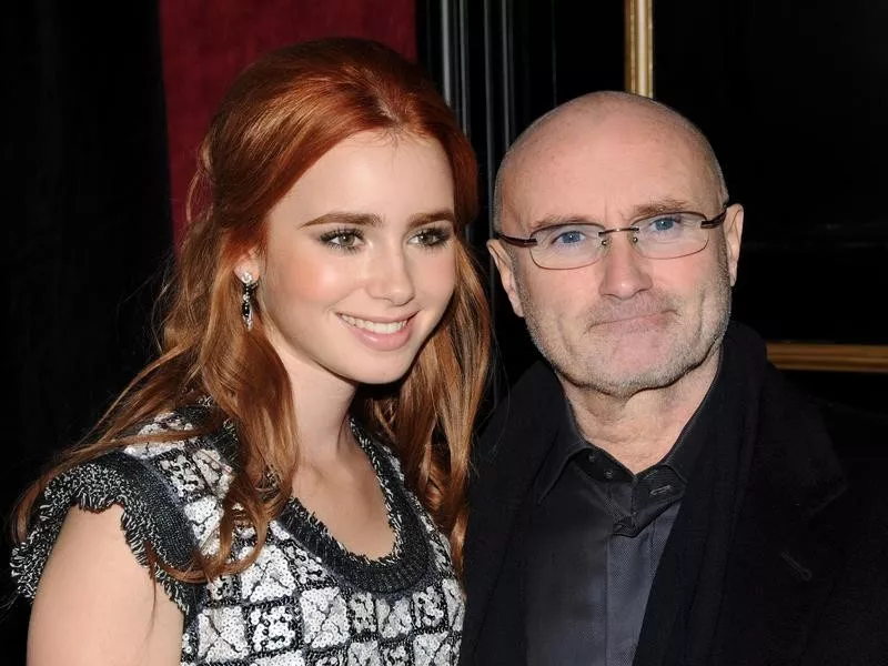 Phil Collins and Lily Collins