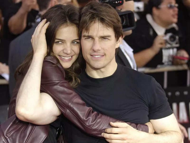 Tom Cruise and Katie Holmes arrive at screening