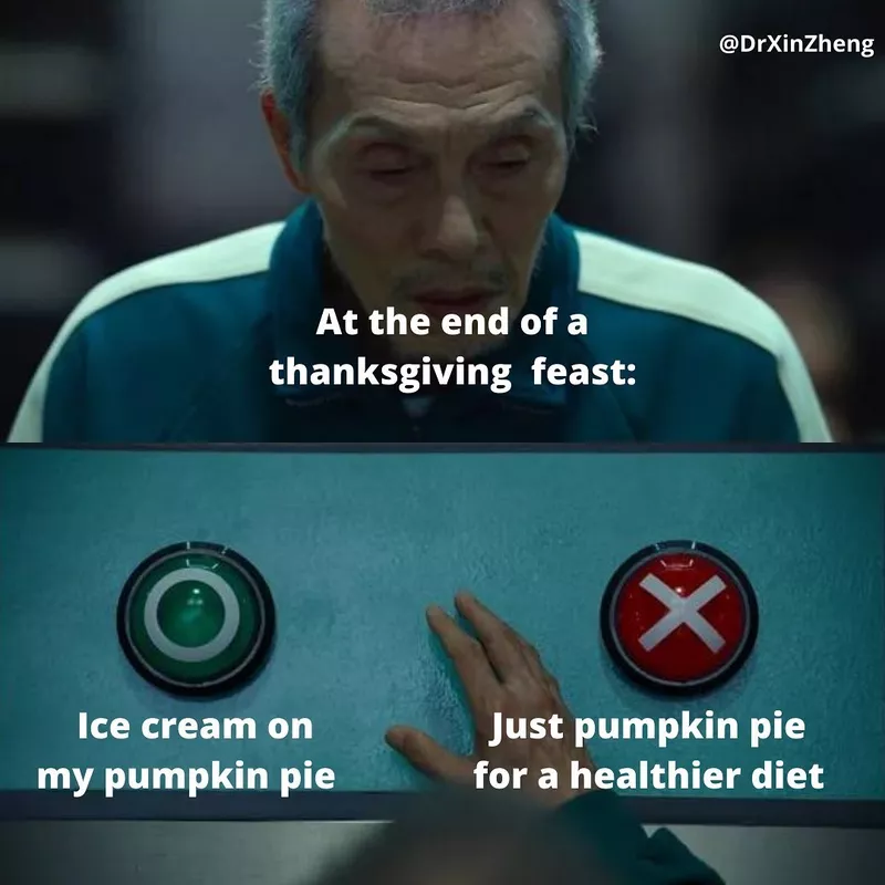 Pumpkin pie Thanksgiving meme