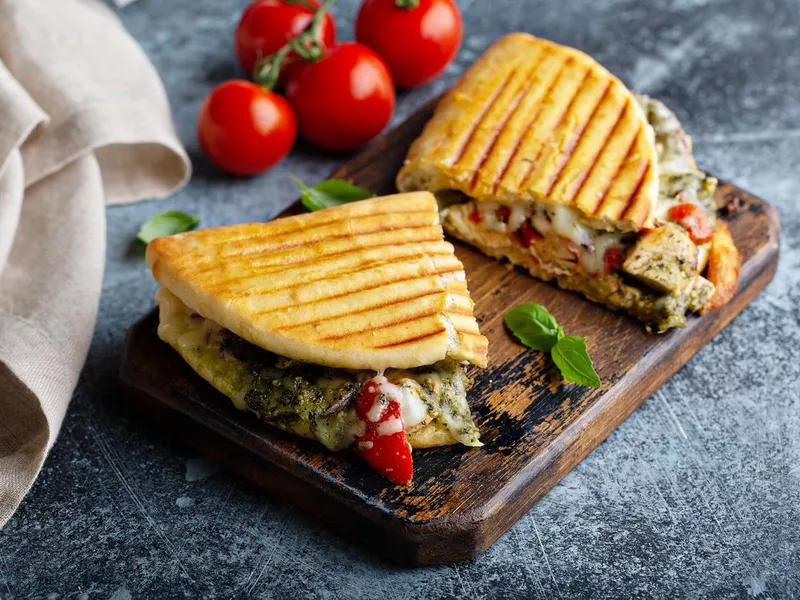 Chicken tomato pesto panini