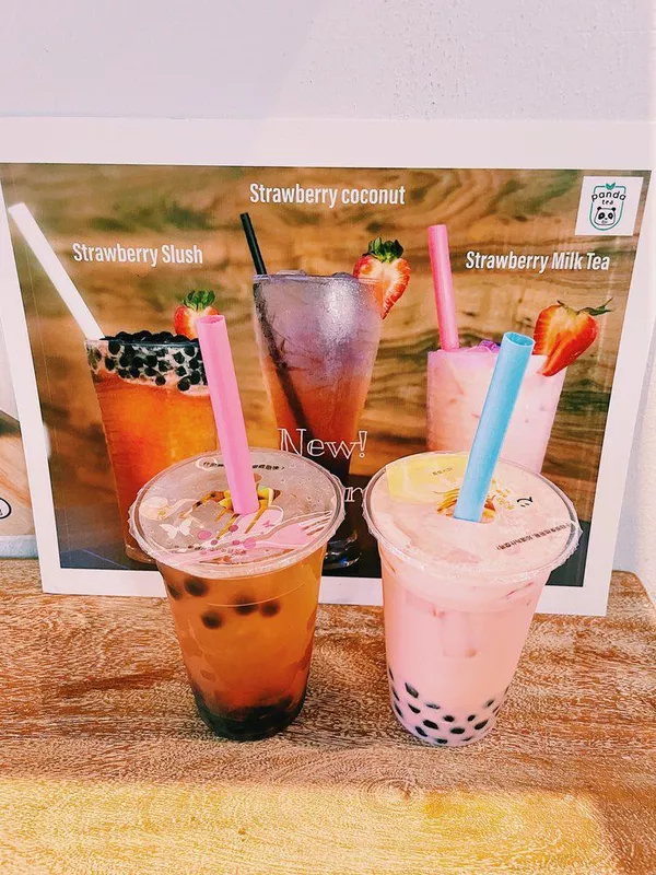 Boba tea flavors at Panda Tea House