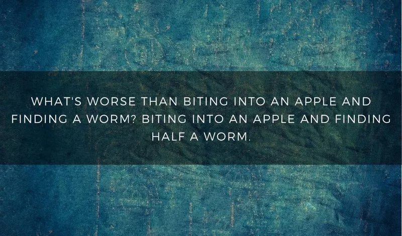 Finding half a worm joke