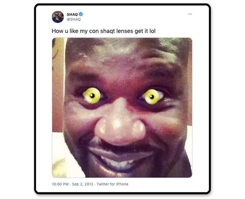 Shaq tweet about being an alien