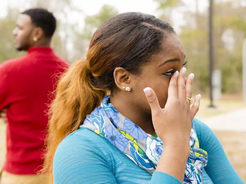 Woman crying