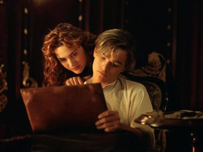 Kate Winslet and Leonardo DiCaprio in Titanic