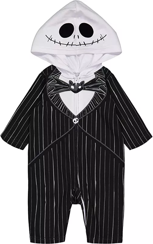 Nightmare Before Christmas Jack Skellington Boys Hooded Costume Coverall