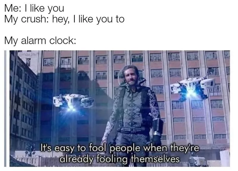 Alarm clock meme