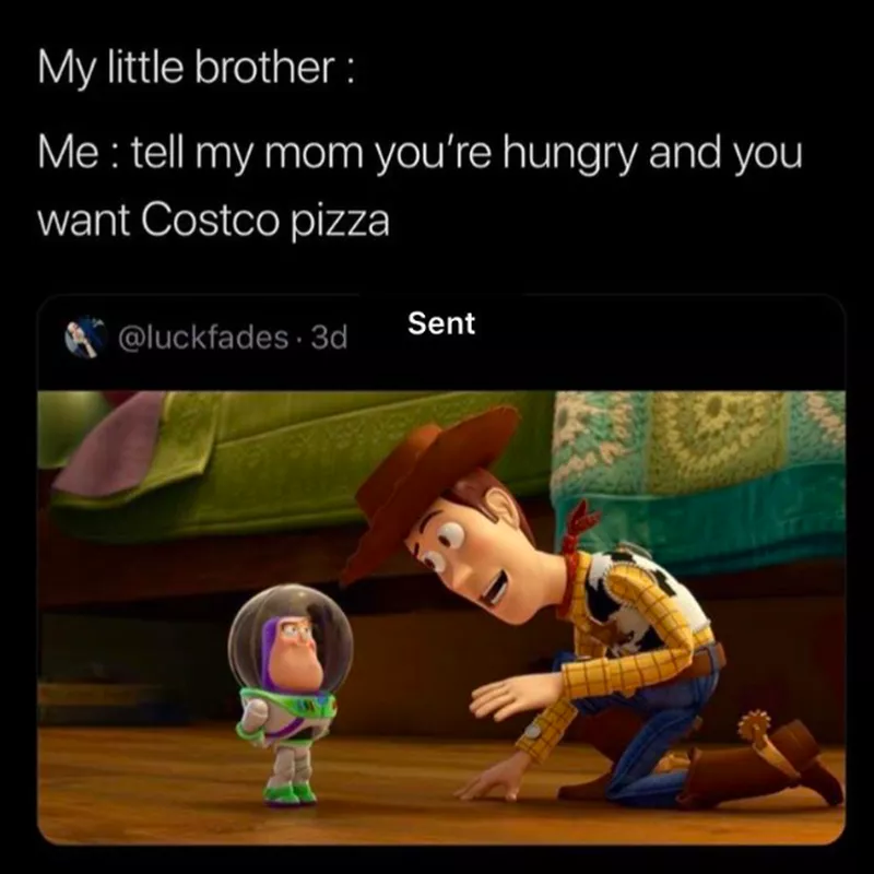 Toy story costco food meme