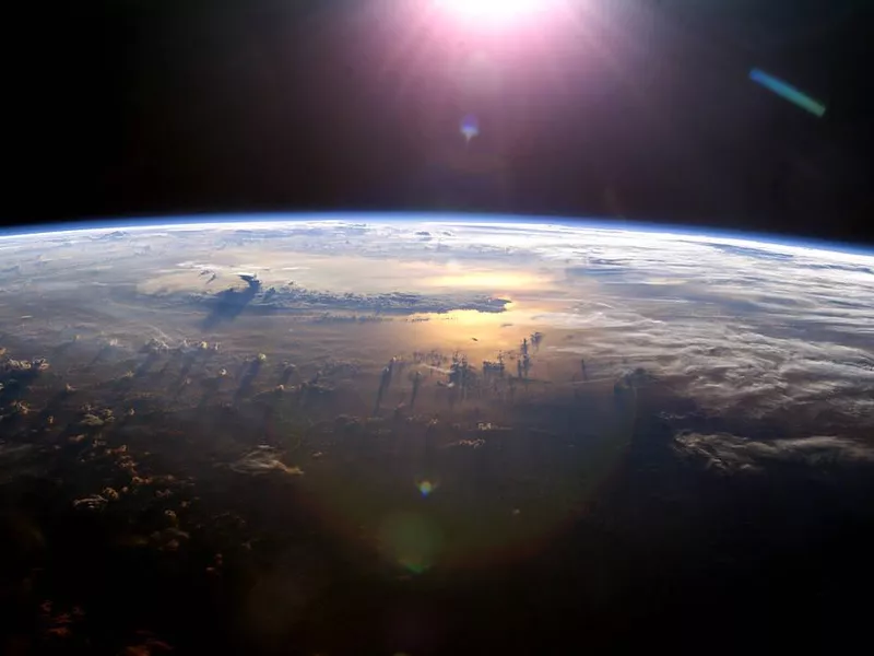 View of Earth’s horizon