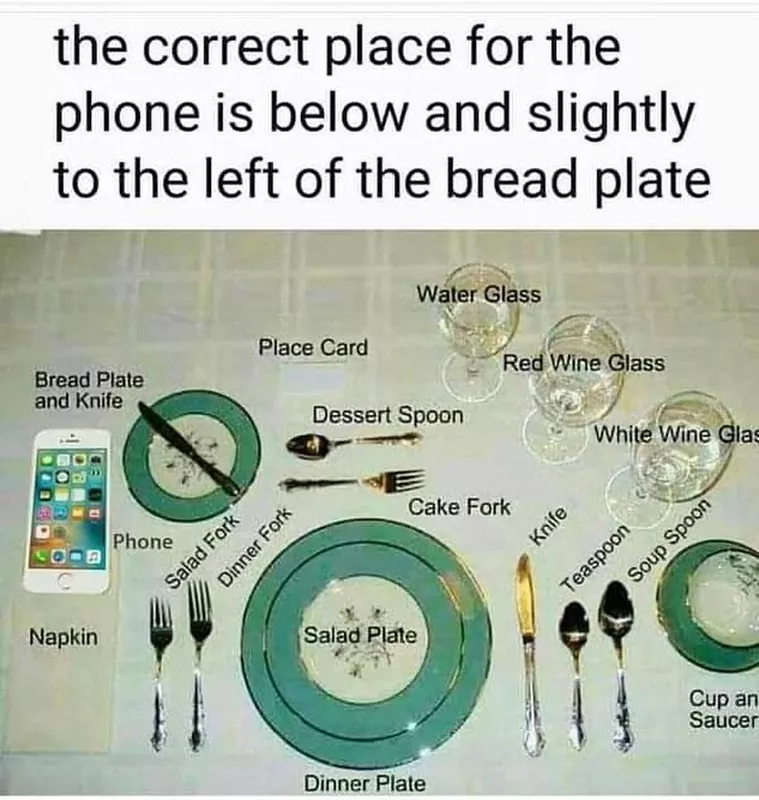 Place setting Thanksgiving meme