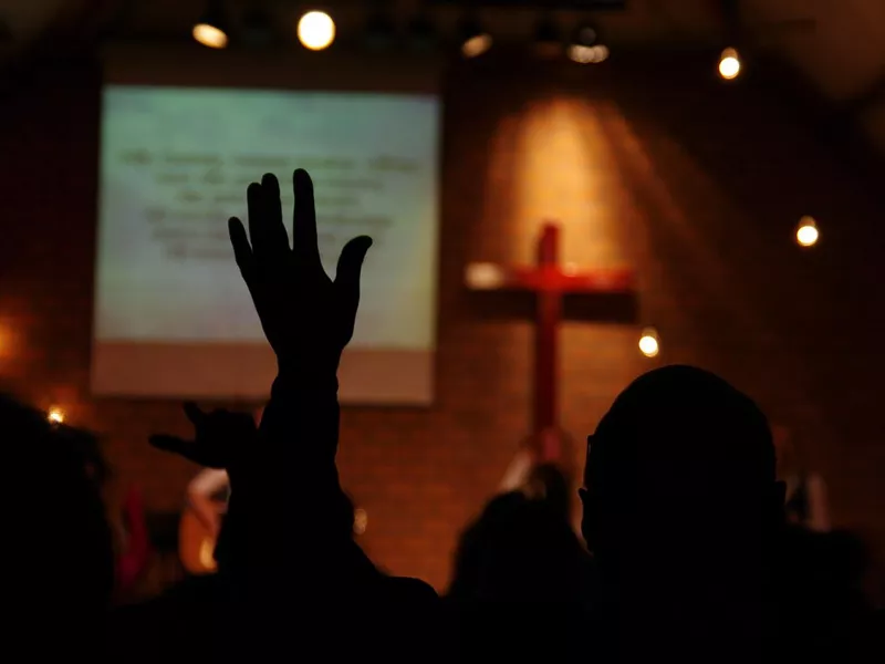 Praise event at a local church