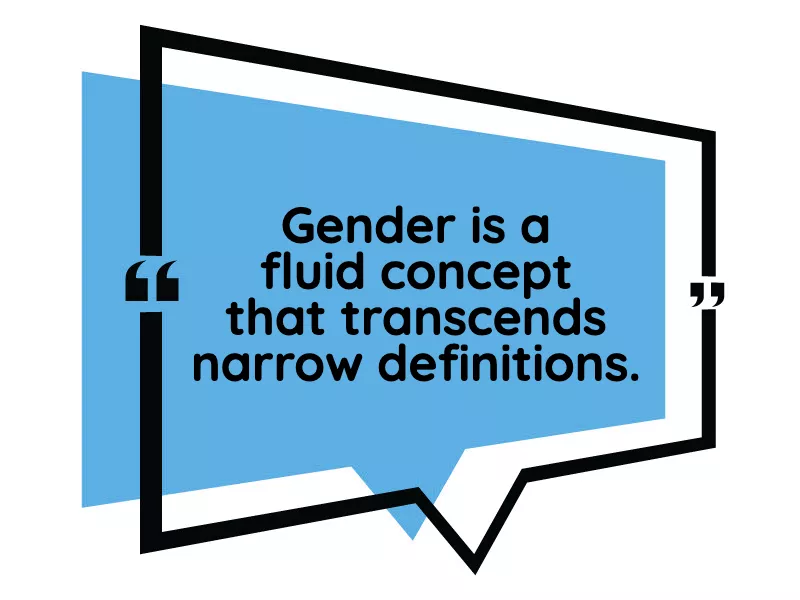 Gender is a fluid concept