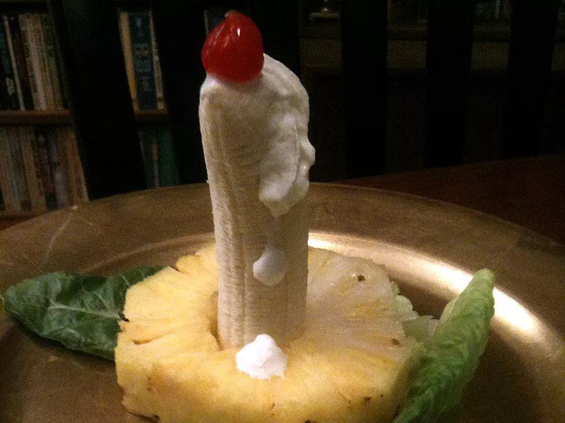 Banana candle salad