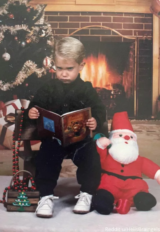 Boy and book