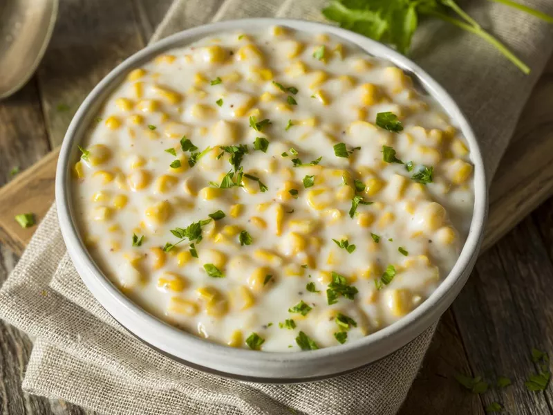 Fresh homemade creamed corn