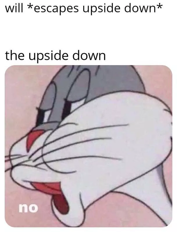 Bugs Bunny no Stranger Things meme