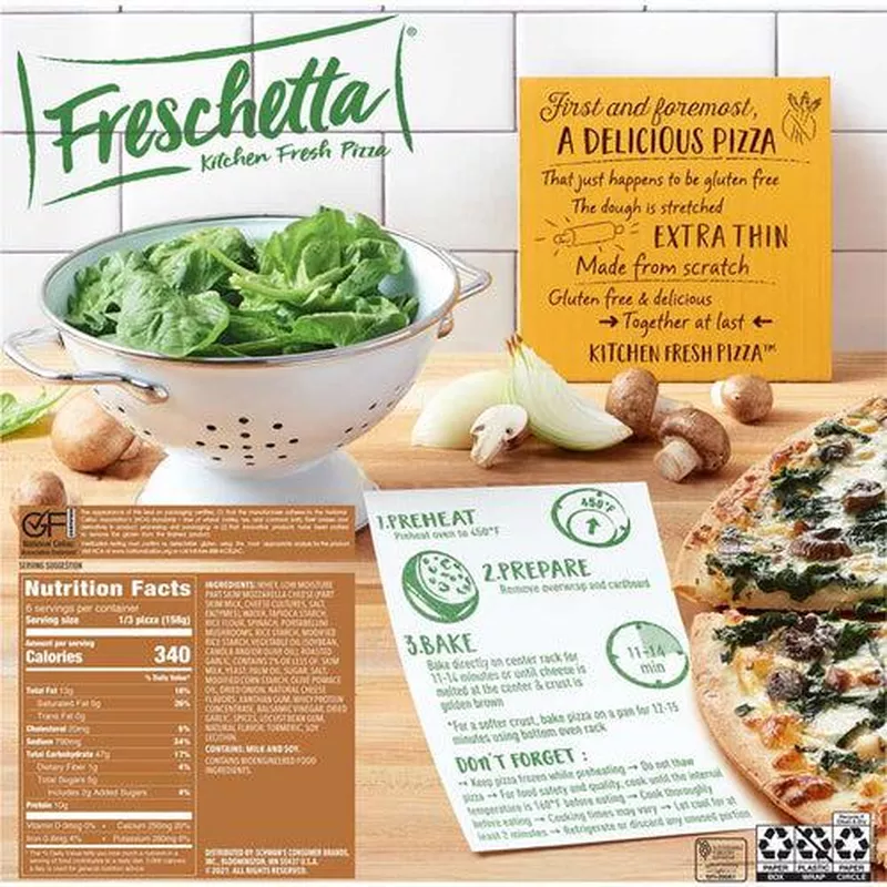 Freschetta Gluten-Free Spinach & Roasted Mushroom