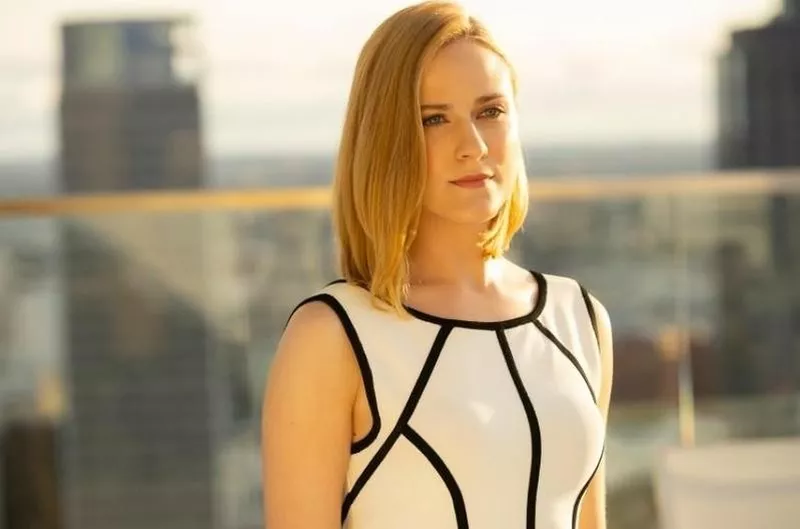 Evan Rachel Wood on a rooftop