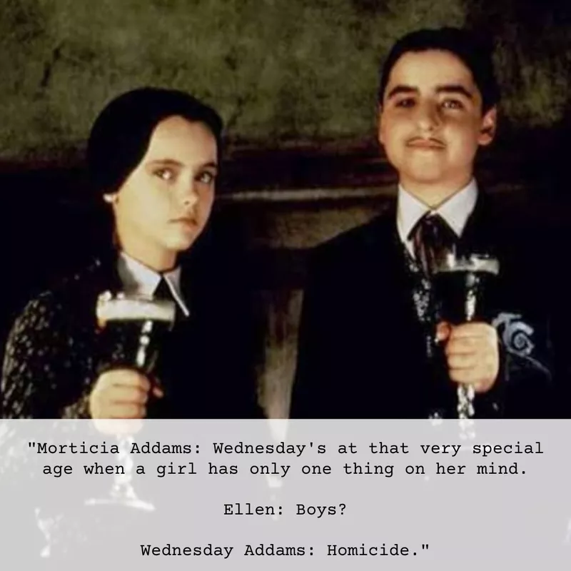 Wednesday Addams homicide quote