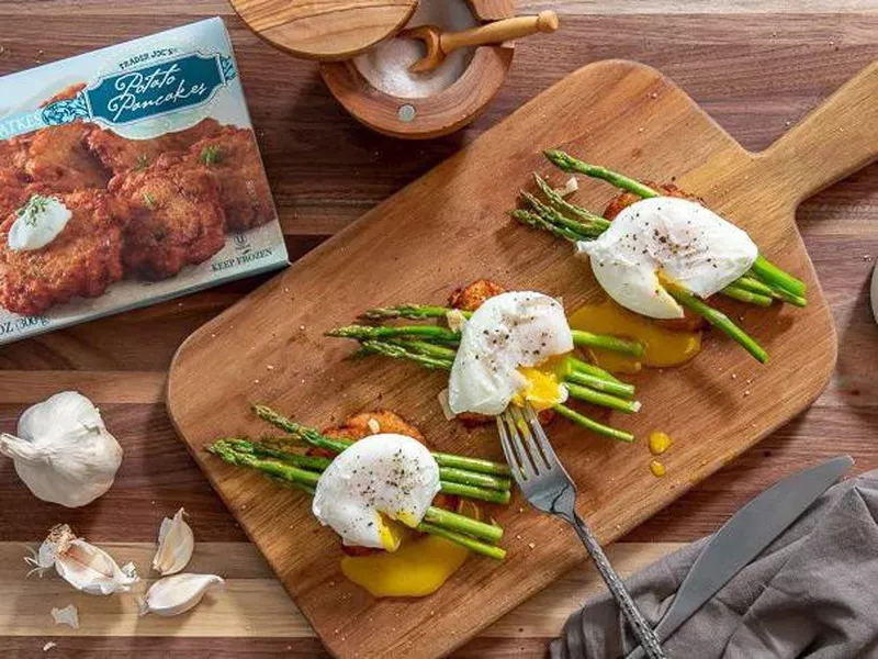 Potato Pancakes With Asparagus & Poached Eggs