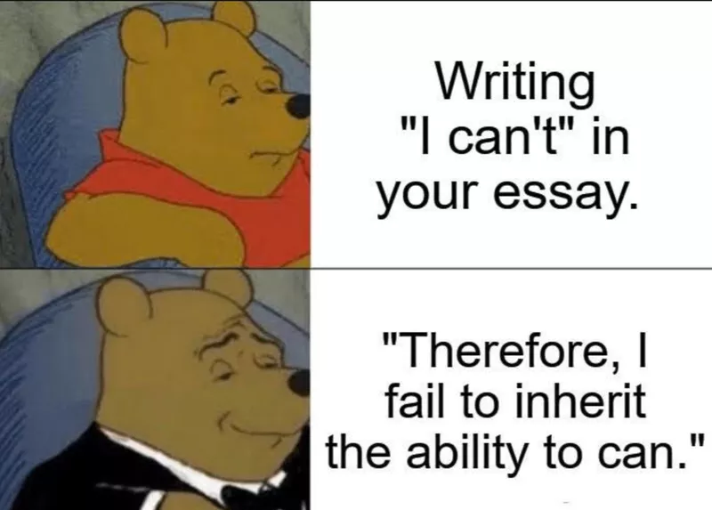 Writing an essay in fancy language to make it seem longer