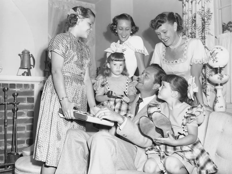 Actor Robert Young with Family