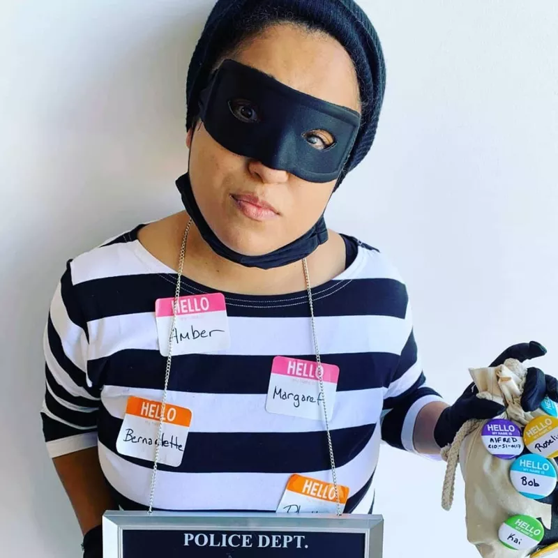 Funny identity thief costume