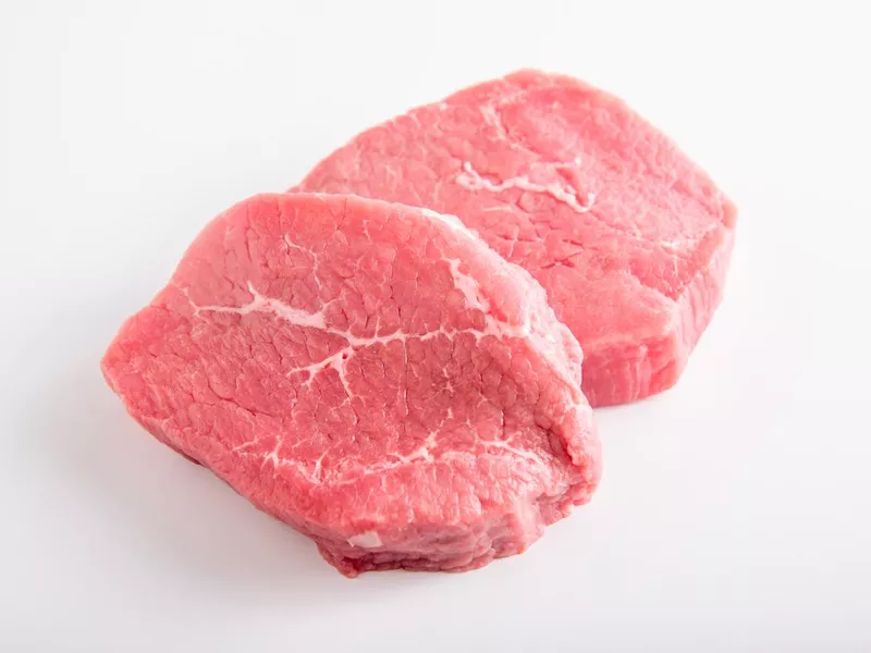 isolated beef, eye of round