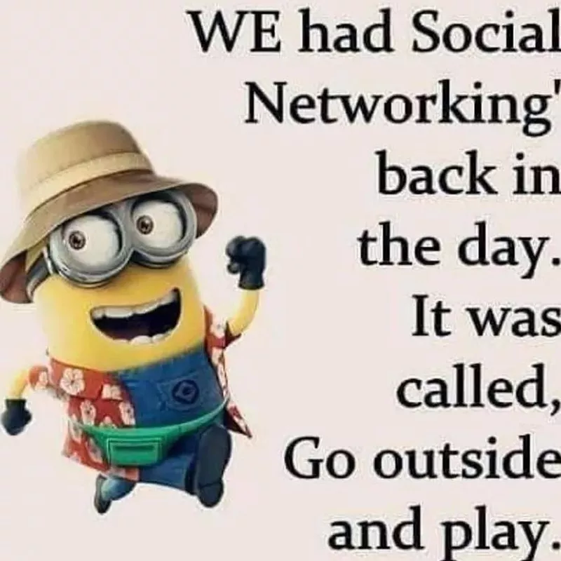 Social networking minion meme