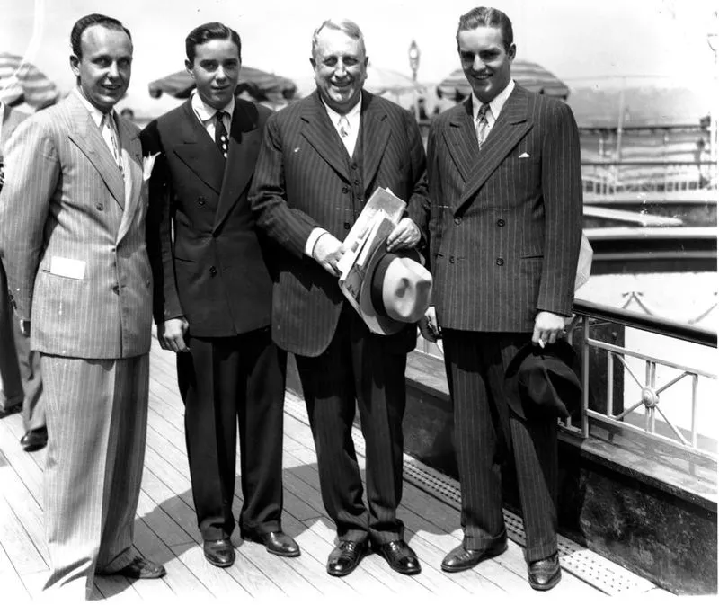 William Randolph Hearst with his sons