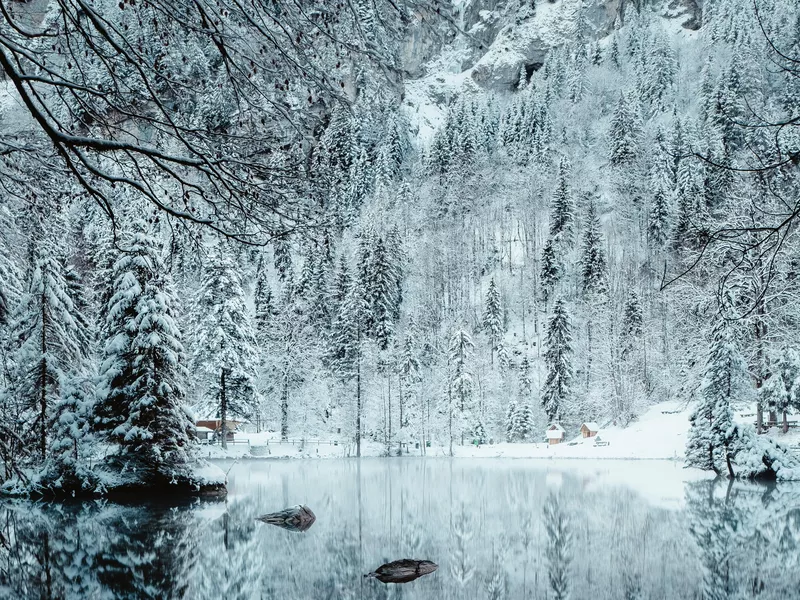 Winter Mountain Reflection