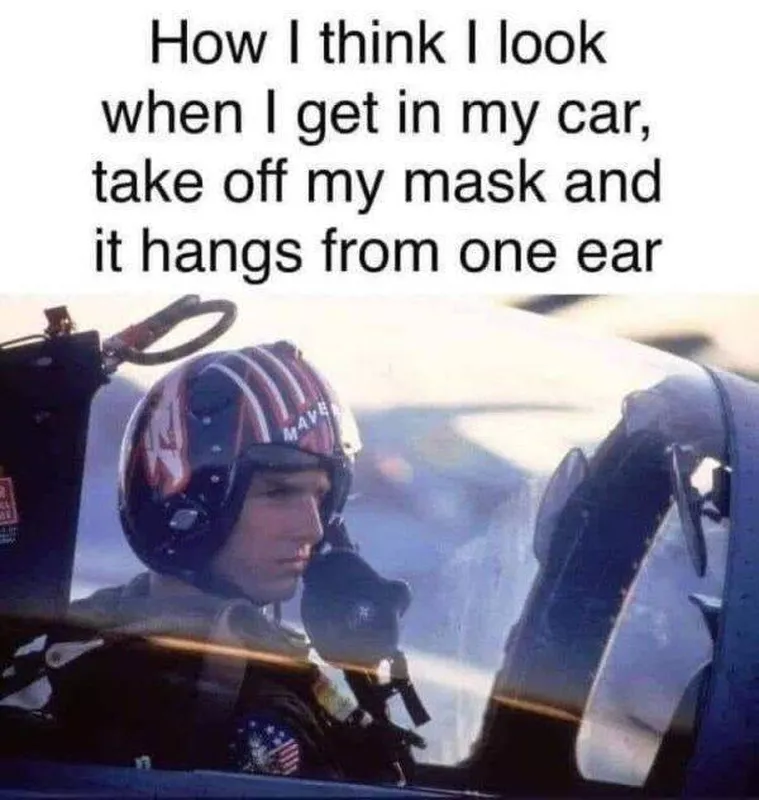 taking off your mask in the car