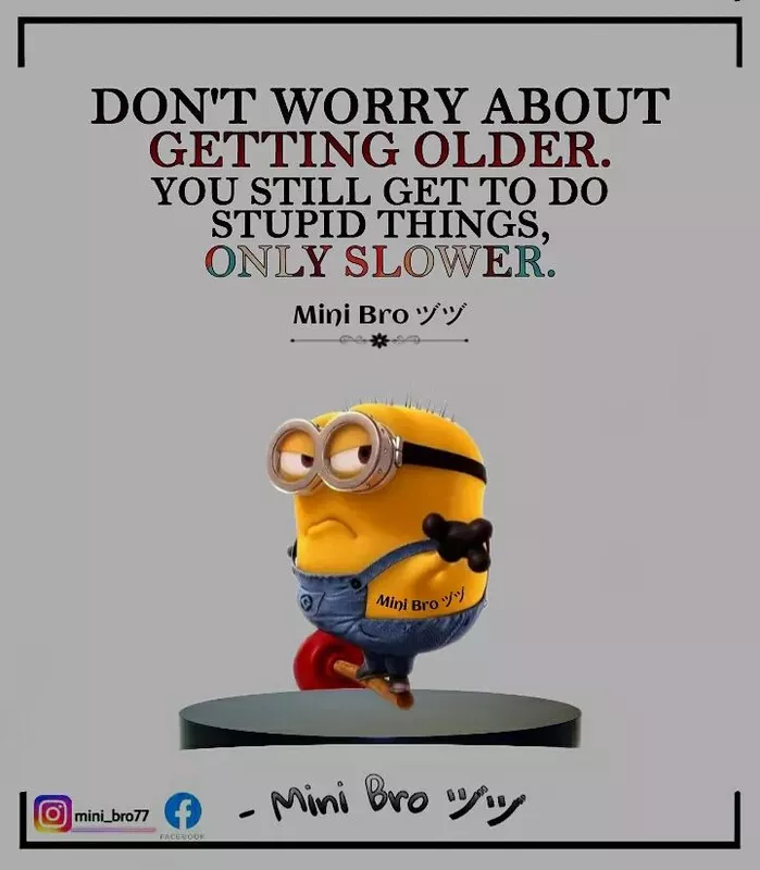 Getting older minion meme