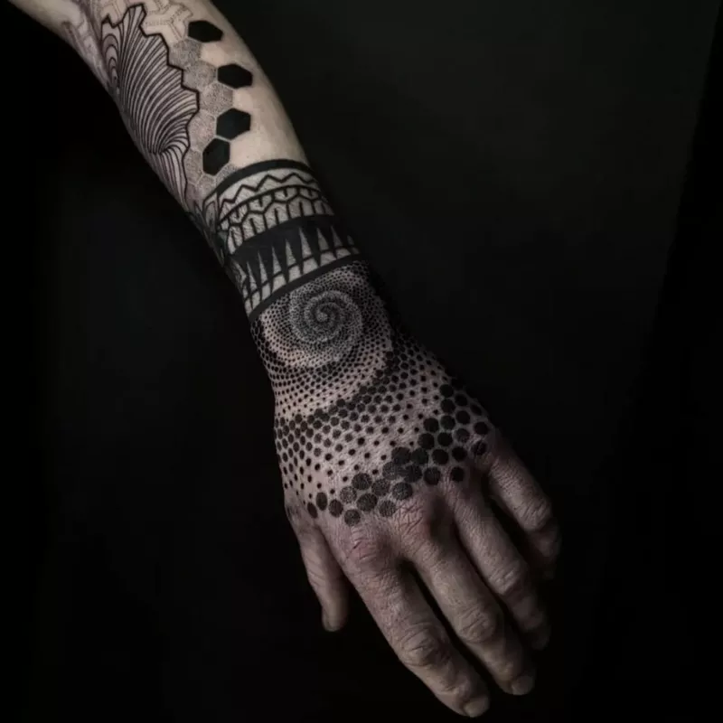 Geometric Hand Tattoo