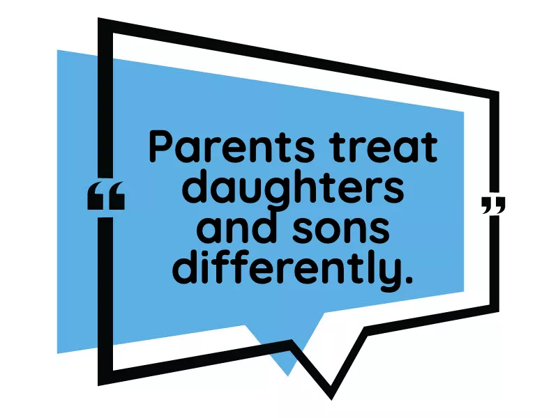 Parents treat kids of different genders differently