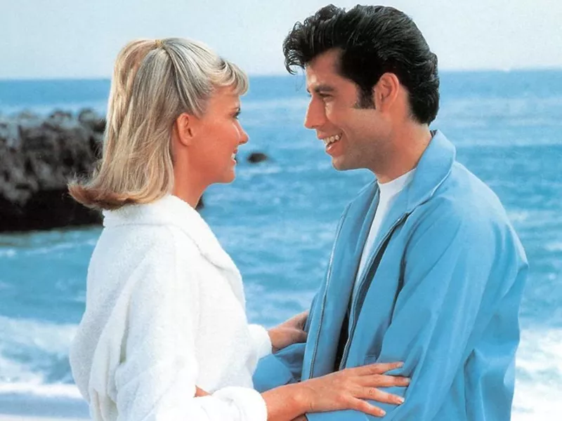 Olivia Newton-John and John Travolta in Grease