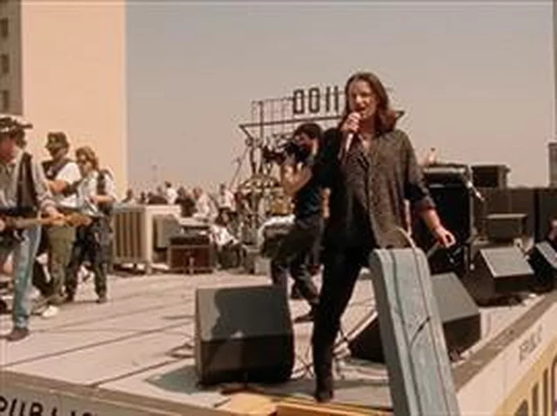 U2 on an L.A. Liquor Store's Rooftop