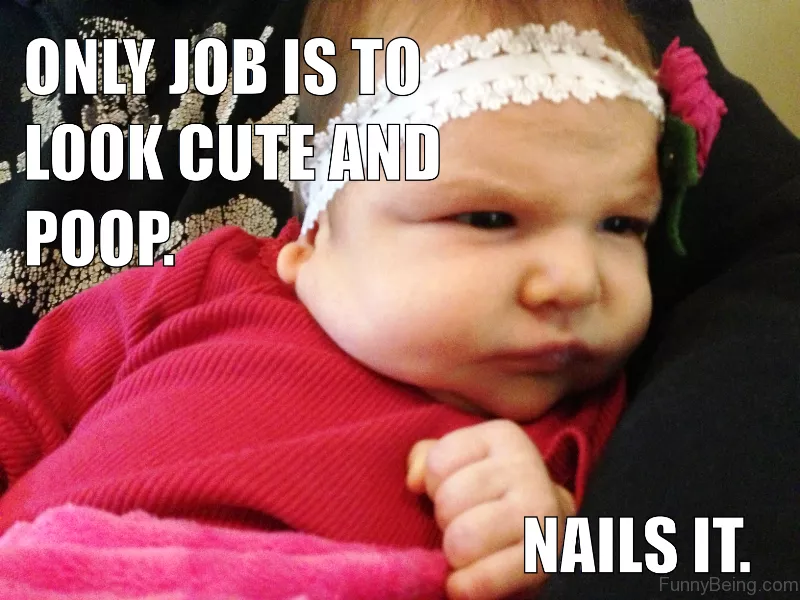 Cute baby girl meme