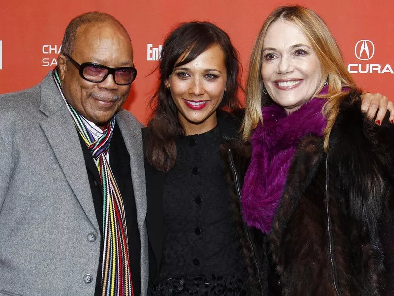 Rashida Jones, Quincy Jones, Peggy Lipton